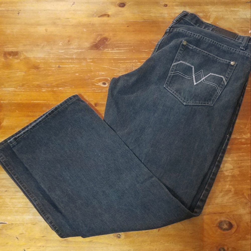 Blackout Jeans Mens 40x32 40 32 Black Denim Relaxed Straight leg